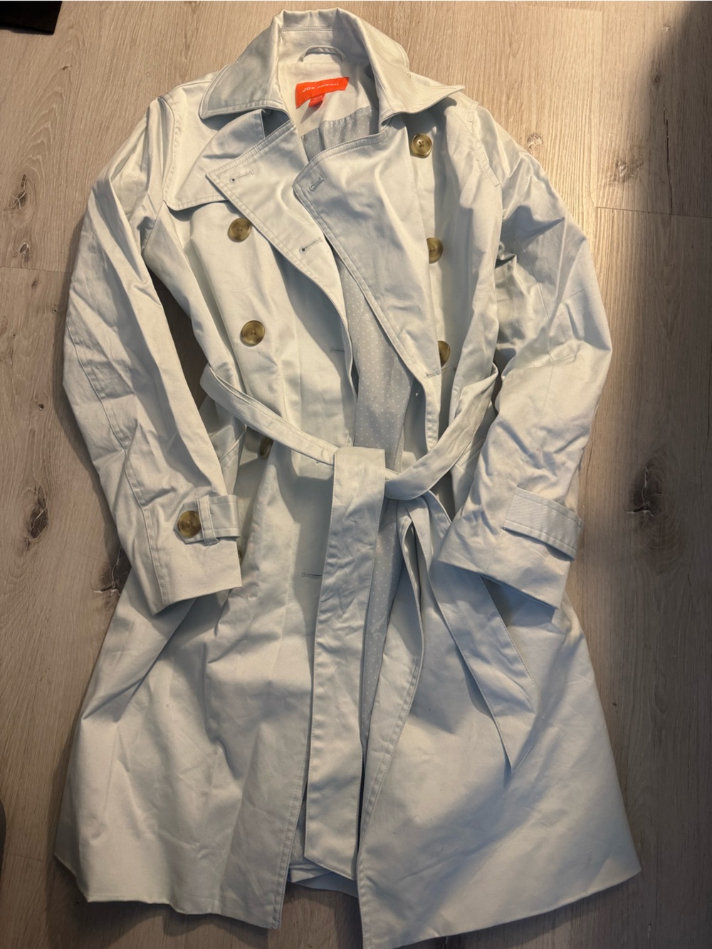 Women’s White Trench Coat with Belt